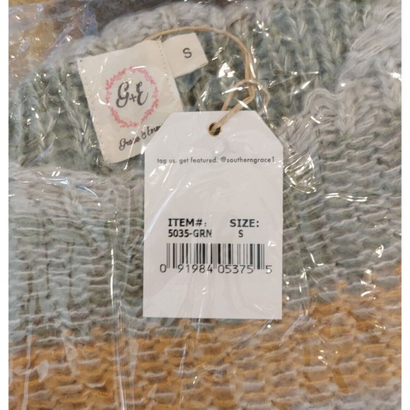 New Grace & Emma Stripped pastel colors knit sweater sz S NWT - Picture 8 of 10